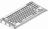 Keyboard Coloring Clipart Transparent Computer Webstockreview Clipartist Info sketch template