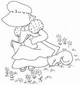 Sue Sunbonnet Coloring Embroidery Pages Picasaweb Google sketch template