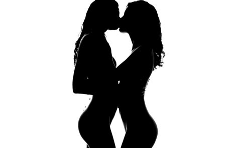 wallpaper women silhouette kissing lesbians hand finger arm