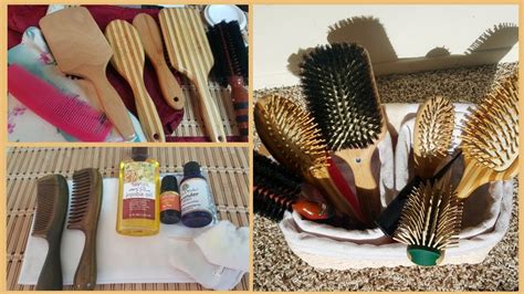 clean  brushes  combs plastic wooden bristle brushes spa