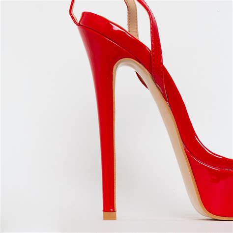 immi red patent platform stiletto heels