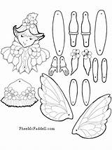 Fairy Coloring Puppet Paper Printable Pheemcfaddell Colouring Crafts Fairies Cut Stella Pages Kingdom Puppets Dolls sketch template