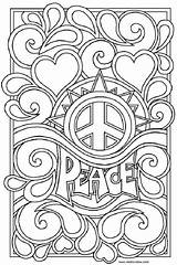 Coloring Inspirational Pages Peace Words Printable sketch template