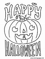 Halloween Coloring Happy Kids Pages Printable Print Color sketch template