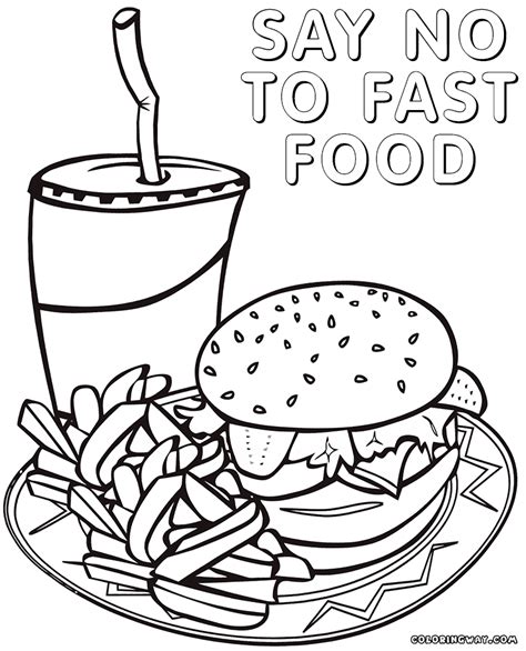 fast food coloring pages coloring pages    print