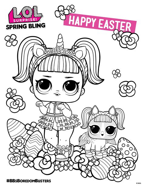 lol surprise coloring sheet unicorn coloring pages easter coloring