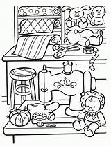 Coloring Pages Toys Toy Workshop Kids sketch template