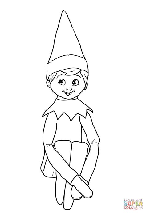 christmas coloring pages elf   shelf  reindeer coloring home