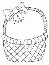 Basket Drawing Easter Fruit Clipart Easy Kids Paper Step Drawings Baskets Flower Egg Simple Colour Clip Coloring Fruits Wicker Getdrawings sketch template