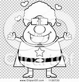Granny Plump Arms Super Open Outlined Coloring Clipart Vector Cartoon Thoman Cory sketch template