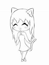 Coloring Emo Pages Cute Anime Puppy Girls Wolf Girl Pup Getcolorings sketch template