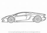 Lamborghini Car Drawing Side Drawings Draw Huracan Pencil Cartoon Drawingtutorials101 Centenario Cars Sports Veneno Gallardo sketch template