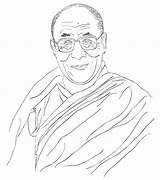Lama Drawing Dalai Behance Line Getdrawings sketch template