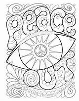 Coloring Peace Pages Thaneeya Mcardle Drawing Adult Hippie Sheets Color Book Books Bible Printable Groovy Mandala Open Signs Print Adults sketch template