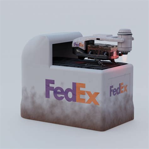 fedex futuristic delivery drone rigged blender market