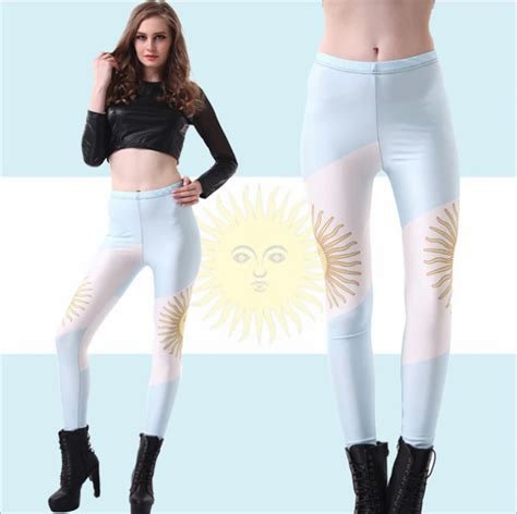 2015 Spring Argentina Flag Printed Sex Leggings Ladies And Girls Roupas
