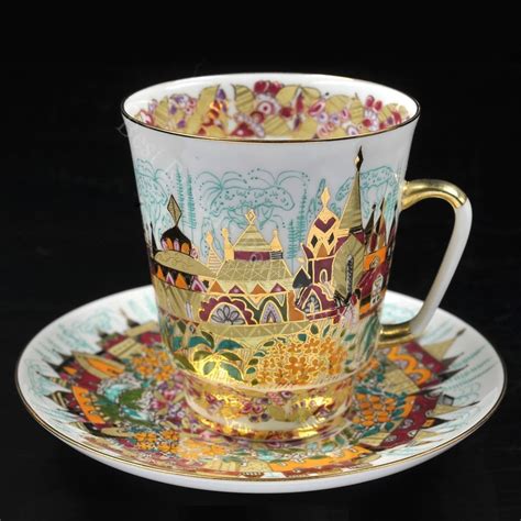exclusive russian imperial lomonosov porcelain tea cup and saucer