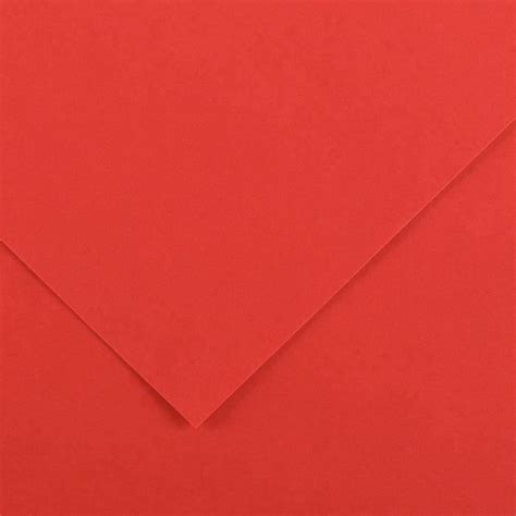 paquet de 10 feuilles de papier colorline canson 50 x 65 cm 150 g rouge