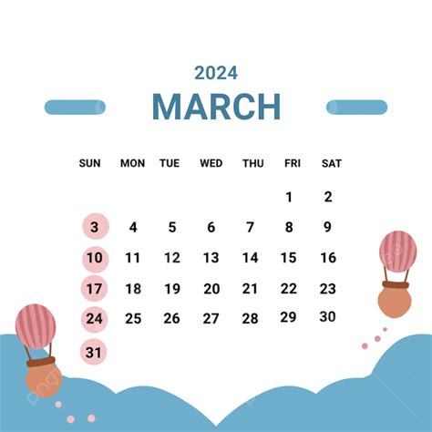 march  monthly calendar  sky calendar  calendar png transparent clipart image