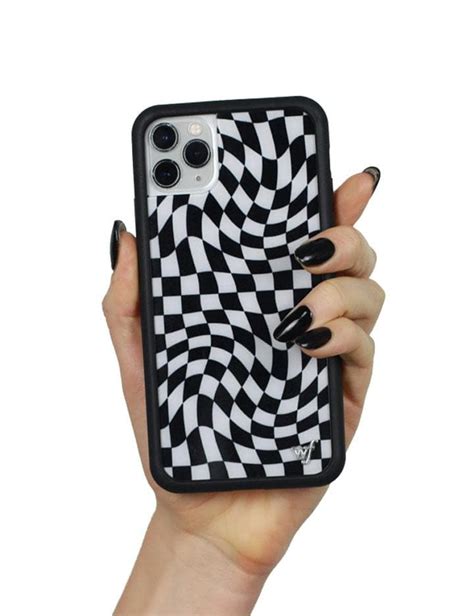 crazy checkers iphone 11 pro max case black wildflower cases