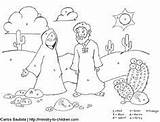Wilderness Pages Coloring Jesus Children Getcolorings Temptation Color Getdrawings sketch template