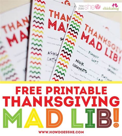 printable thanksgiving mad libs