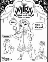 Mira Detective Royal Coloring Pages Anoop Funny Cute sketch template