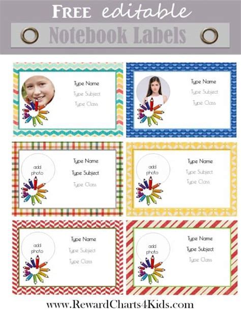 personalized  labels  school print  home