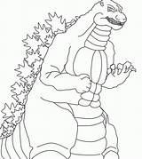 Coloring Godzilla Pages Kids Popular sketch template