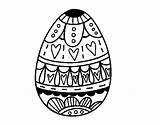 Pascua Huevo Pasqua Corazones Uovo Huevos Acolore Mandalas sketch template