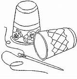 Thimble Sewing Embroidery Drawing Clipart Cliparts Getdrawings Patterns Notions Thimbles Tools Coloring Library Pages Colouring Drawings sketch template