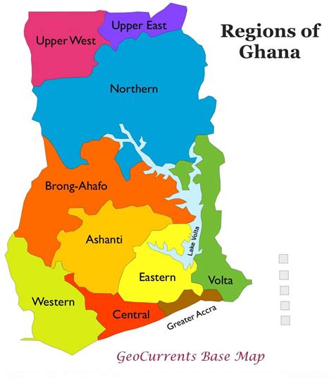 ghana map  regions map  ghana showing regions western africa africa