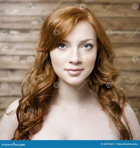 beautiful redhead woman portrait stock image image of caucasian care