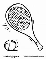 Tennis Racquets Drawing Getdrawings Coloring sketch template