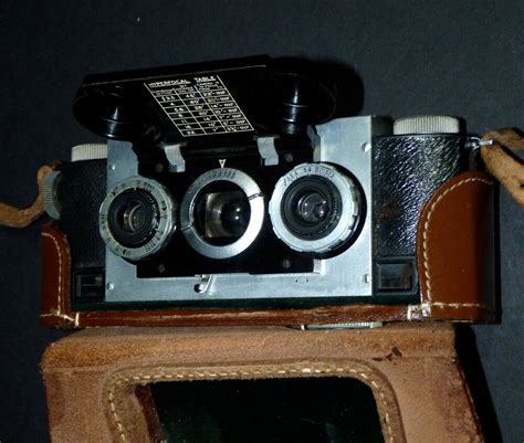 antique vtg stereoview retro 3d stereo realist film camera w leather case ebay