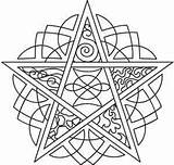 Coloring Pages Wiccan Embroidery Urban Pentagram Mandala Celtic Designs Colouring Adult Books Graphics Crafts Paper Pentacle Knot Elements Template Getdrawings sketch template
