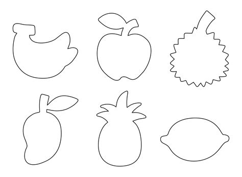 images  fruit cutouts printable fruit cut  shapes fruit