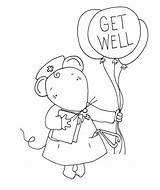 Well Coloring Pages Better Feel Soon Printable Card Stamps Hope Digi Dearie Dolls Cards Sheets Print Color Colouring Mouse Clip sketch template