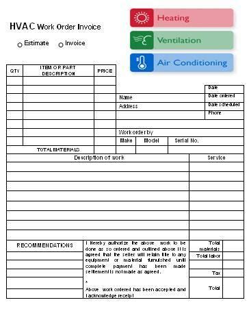 hvac invoice sample hvac invoice templates pinterest invoice sample