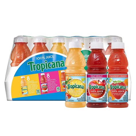 tropicana  juice  flavor fruit blend variety pack  oz  pack bottles walmartcom