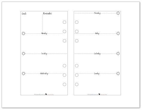 personal size planner printables