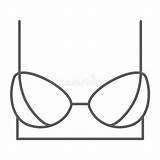 Segno Linea Icona Sottile Lineare Grafica Biancheria Reggiseno Intima sketch template