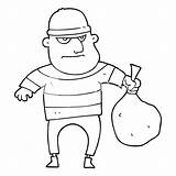 Burglar Robber Drawing Cartoon Clipart Bag Drawn Getdrawings Freehand Webstockreview sketch template