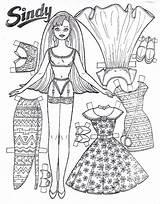 Paper Doll Coloring Dolls Pages Printable Princess Kids Barbie Color Sindy Print Printing Dress Ken Dresses Vintage Kachina Getcolorings Zum sketch template