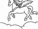 Horse Coloring Flying Pages Getdrawings Color Getcolorings sketch template
