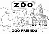 Zoo Coloring Pages Animals Animal Preschool Printable Kids Clipart Coloring4free Sheets Colouring Kindergarten Friends Sheet Color Bestcoloringpagesforkids Activities Print Letscolorit sketch template
