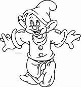Dopey Coloring Snow Disney Wecoloringpage Pages sketch template