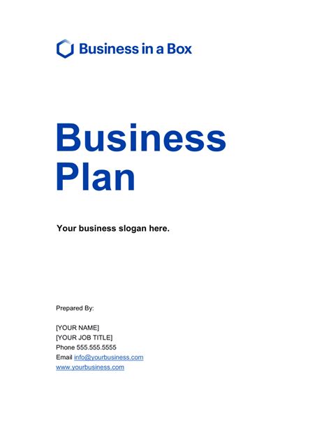 business plan cover page white template  business   box