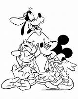 Mickey Coloring Mouse Goofy Donald Pages Disney Friends Minnie Daisy Printable Duck Pluto Colouring Disneyclips Book Princess Color Funstuff Print sketch template