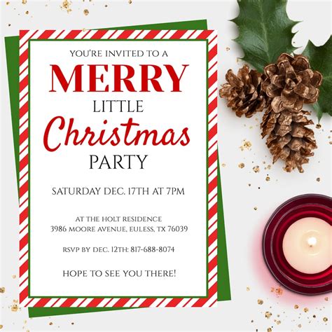 buy christmas party invitation template instant  holiday